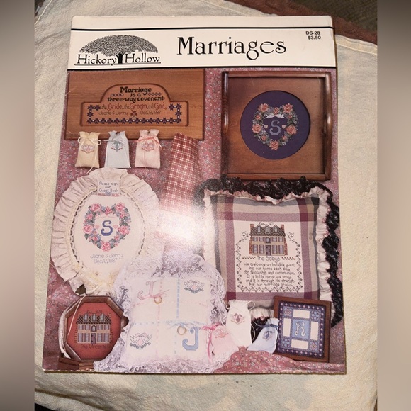 Marriages Cross Stitch Leaflet by Hickory Hollow - Picture 1 of 2